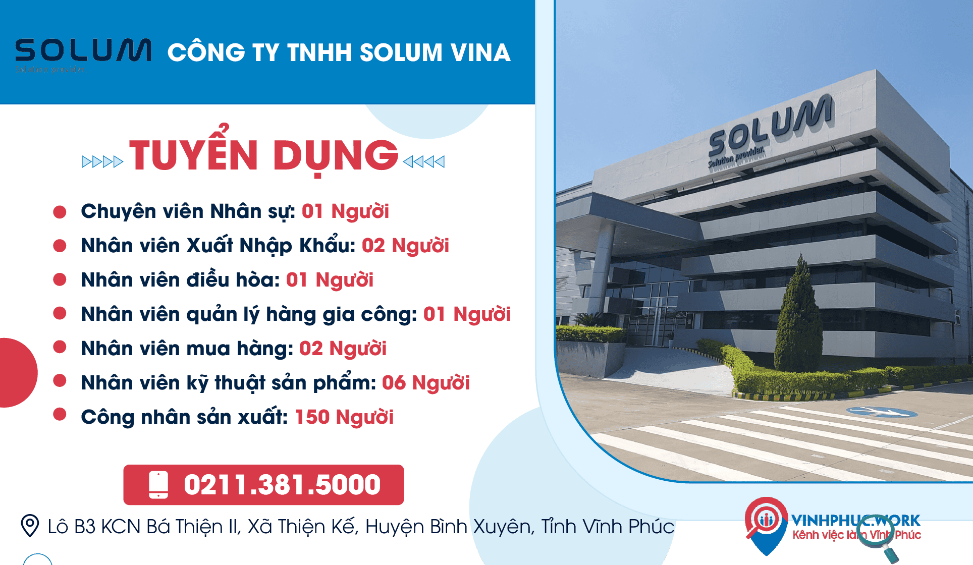 Chi tiết về Công ty TNHH Solum Vina